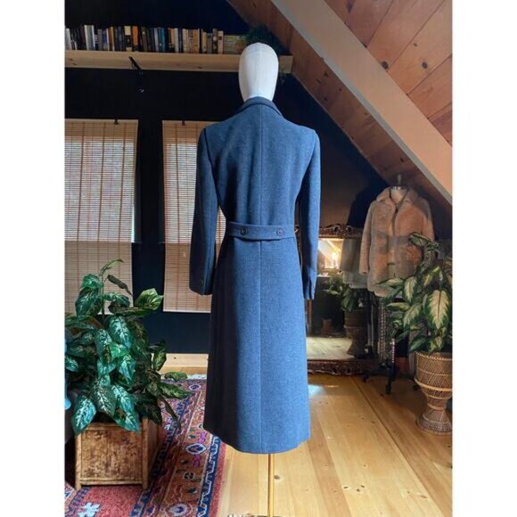 Vintage Wool Trench Coat Grey - Picture 5 of 8